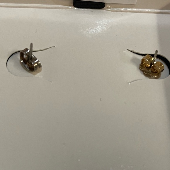 Brass gold Southwest Triangle earrings vintage geometric jewelry western - Picture 3 of 5